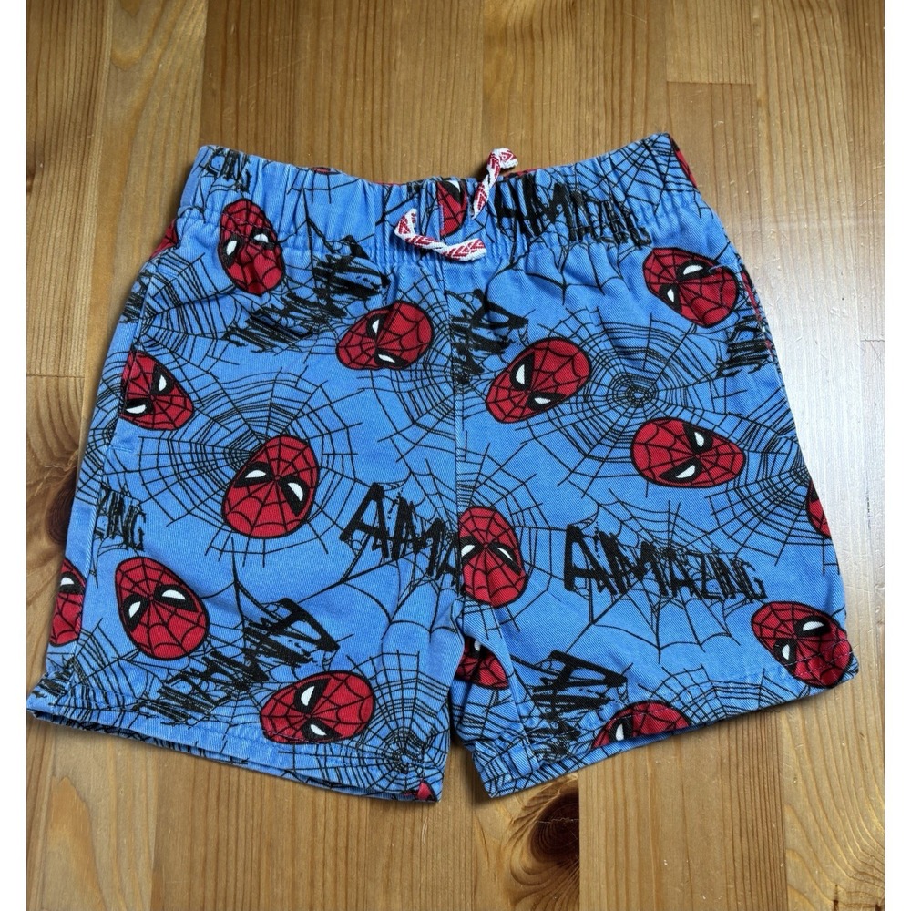 Boys' Marvel Spider Man Cotton Shorts Size 4